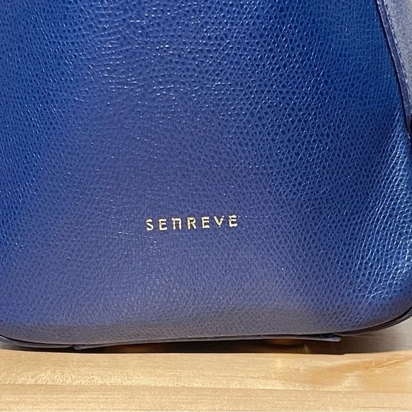 Senreve Midi Maestra Italian Pebbled Marine Leather Bag - Picture 14 of 16